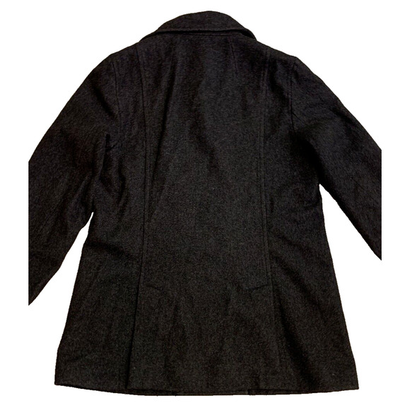 J Crew Peacoat Mens Size XL Ex-Large Dark Grey Wool Coat Double Breasted Jacket - Picture 4 of 10